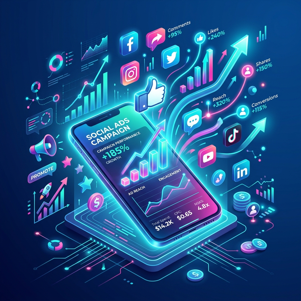 Illustration Agence Social Ads