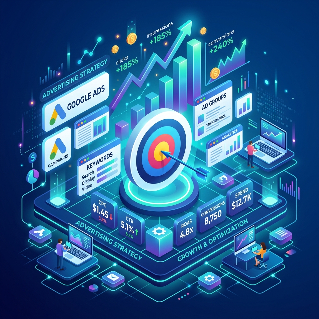 Illustration Stratégie SEA Google Ads